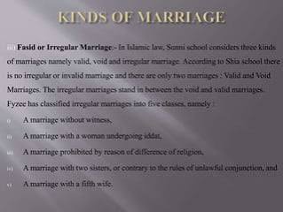 What are the various aspects of Muslim marriage ? Also explain nature and objectives of Muslim Marriage.